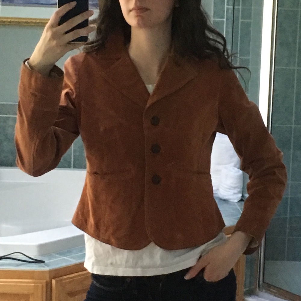 Wilson’s Leather Suede Burnt Orange Jacket